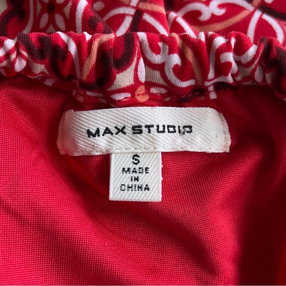 •Max Studio• Geometric Moroccan Pattern Halter Dress - Size Small - Picture 2 of 9